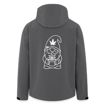 Süßer Zwerg mit Cannabispflanze - Recycelte Männer Softshell-Jacke von Stanley/Stella - Schwarz - Hinten - AI Model Male 185 light (185cm)