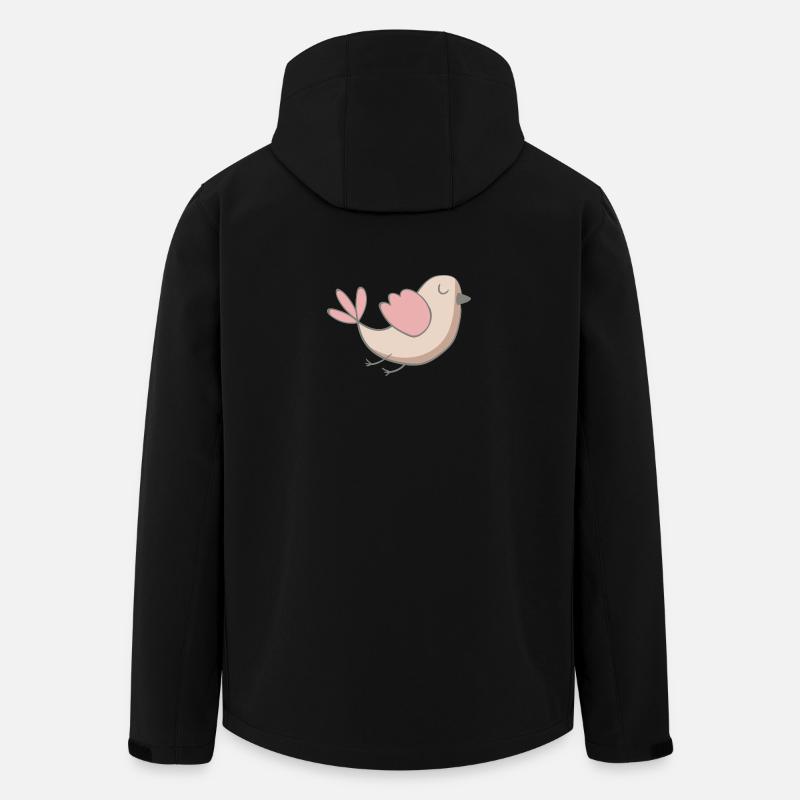 Vogel - Recycelte Männer Softshell-Jacke von Stanley/Stella - Schwarz