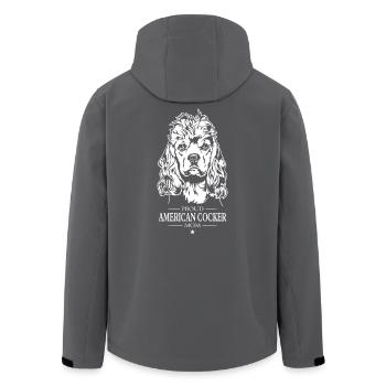 American Cocker Maman Chiens Cocker Spaniel Wilsigns - Veste softshell homme en polyester recyclé Stanley/Stella - noir - Dos - AI Model Male 185 light (185cm)