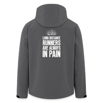 Long Distance Runners Are Always In Pain - Men’s Recycled Softshell Jacket by Stanley/Stella - black - Back - AI Model Male 185 light (185cm)