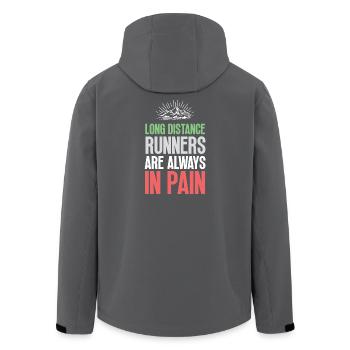 Long Distance Runners Are Always In Pain - Men’s Recycled Softshell Jacket by Stanley/Stella - black - Back - AI Model Male 185 light (185cm)