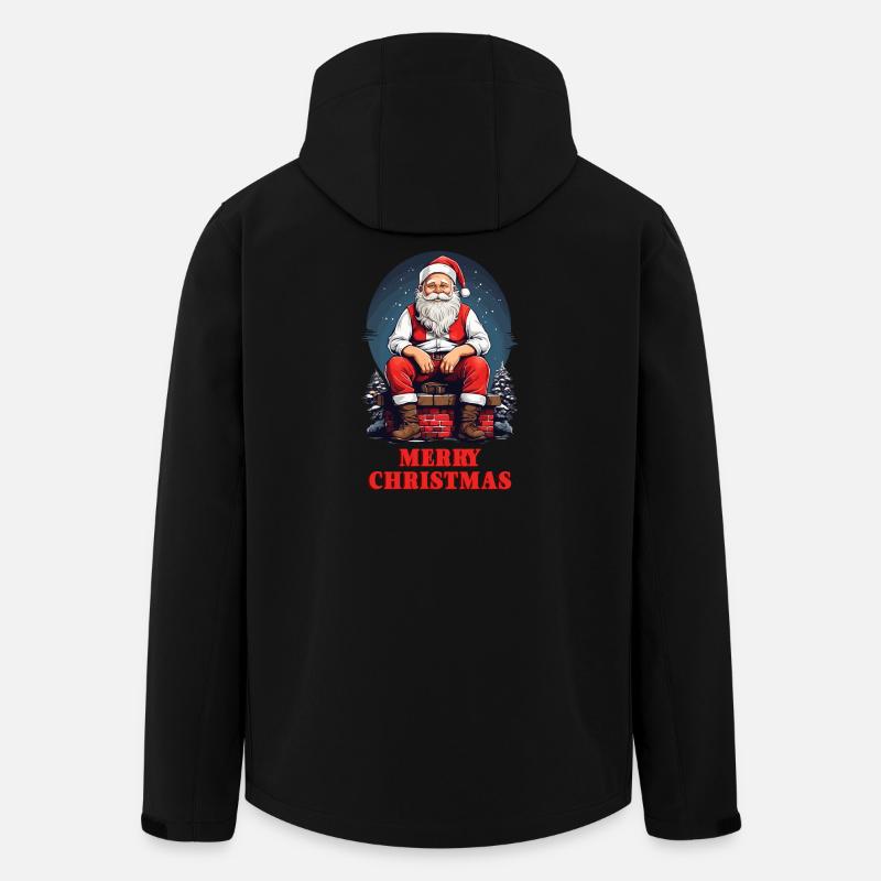 Weihnachtsmann auf Schornstein - Recycelte Männer Softshell-Jacke von Stanley/Stella - Schwarz