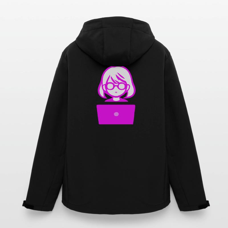 Woman with Computer Programmer Coder Men’s Recycled Softshell Jacket Discoverer by Stanley/Stella