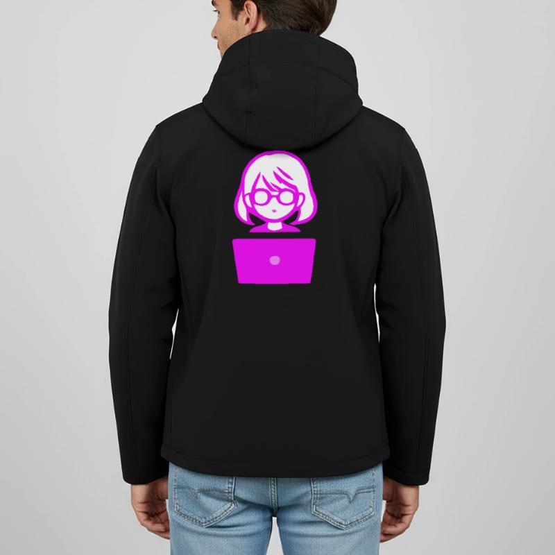 Frau mit Computer Programmierer Coder Recycelte Männer Softshell-Jacke Discoverer von Stanley/Stella