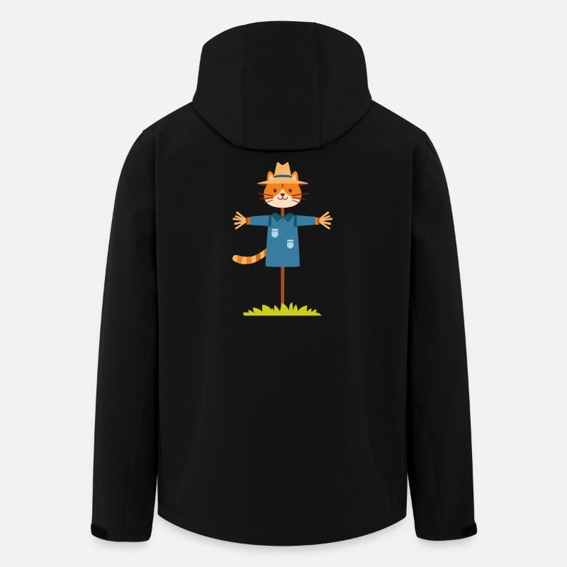 Vogelscheuche Katze - Recycelte Männer Softshell-Jacke von Stanley/Stella - Schwarz