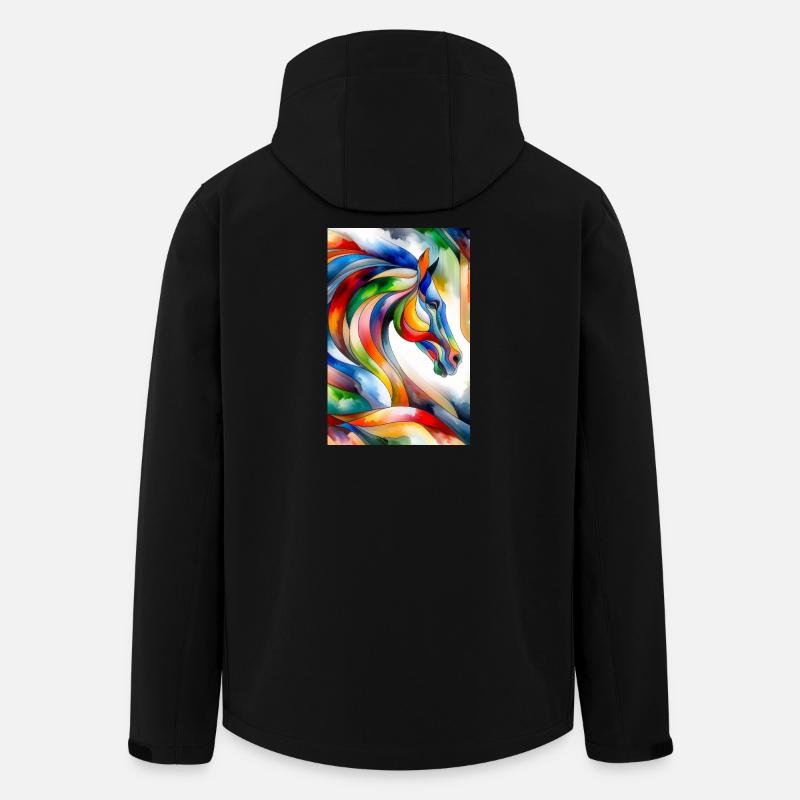 Pferd abstrakt - Recycelte Männer Softshell-Jacke von Stanley/Stella - Schwarz