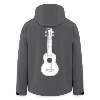 Ukulele Skizze - Recycelte Männer Softshell-Jacke von Stanley/Stella - Anthrazit - Hinten - AI Model Male 185 light (185cm)