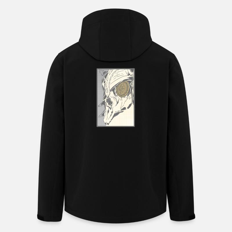 Steampunk skull with clockwork eye - Men’s Recycled Softshell Jacket by Stanley/Stella - black