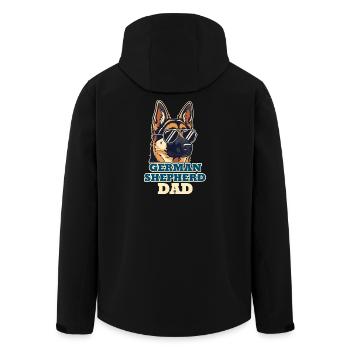 German Shepherd Dad Dog Dad Cool - Men’s Recycled Softshell Jacket by Stanley/Stella - black - Back - AI Model Male 185 light (185cm)