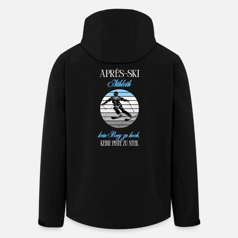 Après Ski Athlet Kein Berg Zu Hoch - Recycelte Männer Softshell-Jacke von Stanley/Stella - Schwarz
