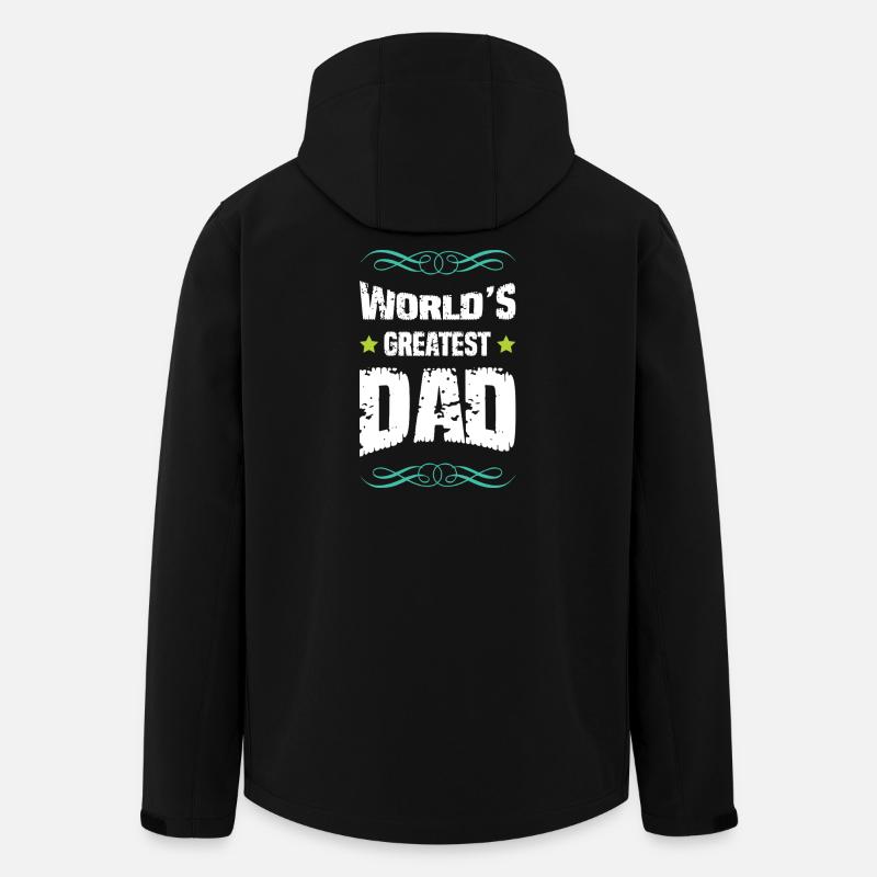 Weltbester Vater Großschrift - Recycelte Männer Softshell-Jacke von Stanley/Stella - Schwarz
