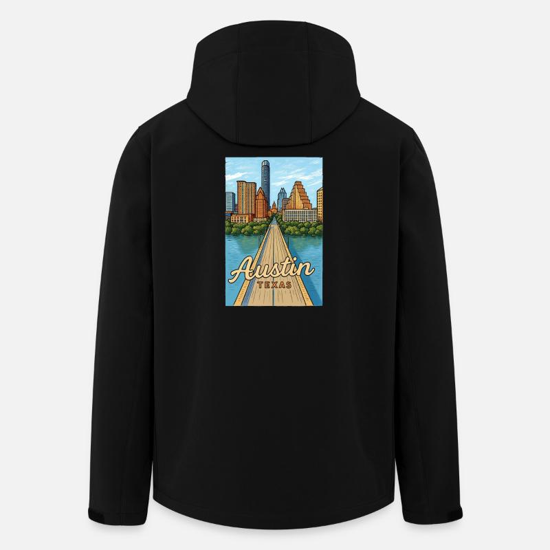Austin Texas - Recycelte Männer Softshell-Jacke von Stanley/Stella - Schwarz