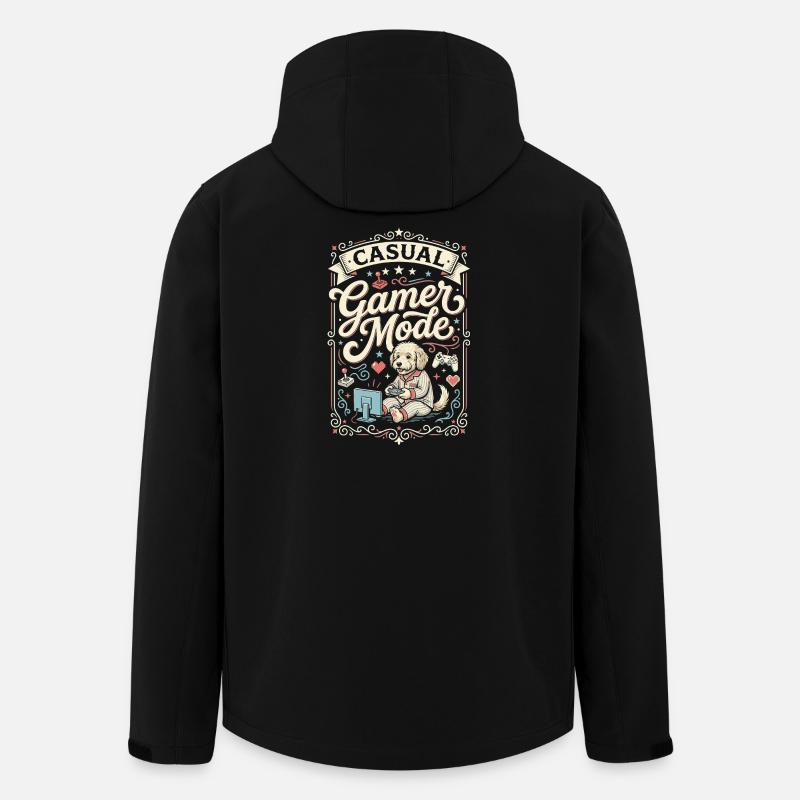 Chien de mode joueur occasionnel - Veste softshell homme en polyester recyclé Stanley/Stella - noir