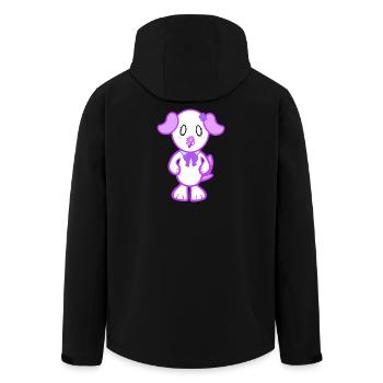 KawaiiDOGGOS – Flora-Druck - Recycelte Männer Softshell-Jacke von Stanley/Stella - Schwarz - Hinten - AI Model Male 185 light (185cm)