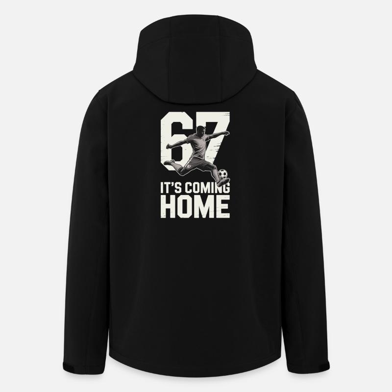 67 – Fußball - Recycelte Männer Softshell-Jacke von Stanley/Stella - Schwarz