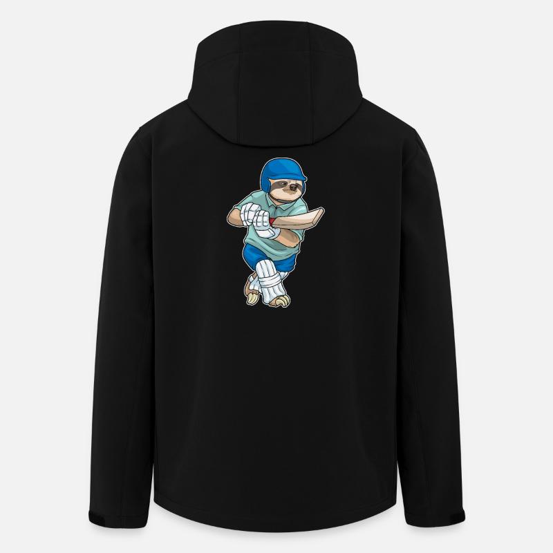 Faultier Cricket Cricketschläger Sport - Recycelte Männer Softshell-Jacke von Stanley/Stella - Schwarz