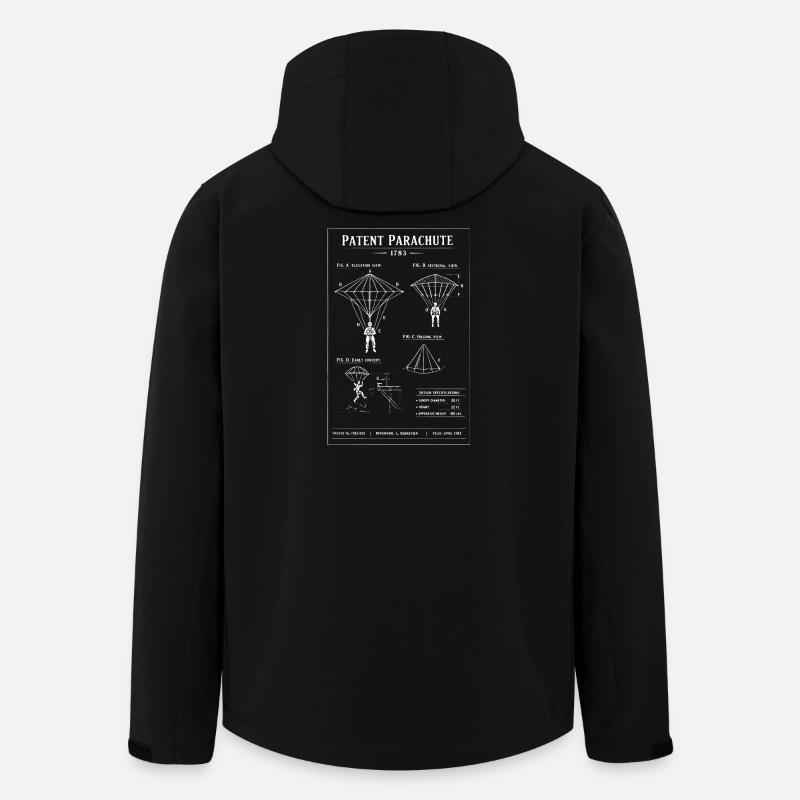 Patent-Fallschirm-Bauplan - Recycelte Männer Softshell-Jacke von Stanley/Stella - Schwarz