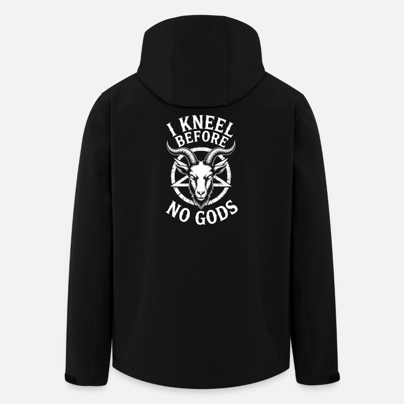 Emblème de la chèvre sans dieux - Veste softshell homme en polyester recyclé Stanley/Stella - noir