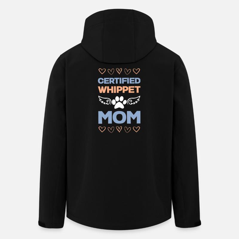 Zertifizierte Whippet Mama - Recycelte Männer Softshell-Jacke von Stanley/Stella - Schwarz