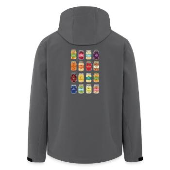 Obst Im Glas - Recycelte Männer Softshell-Jacke von Stanley/Stella - Schwarz - Hinten - AI Model Male 185 light (185cm)