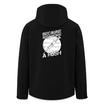 Anesthesiologist Sedation ́s Rush Anesthesia - Men’s Recycled Softshell Jacket by Stanley/Stella - black - Back - AI Model Male 185 light (185cm)