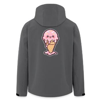Kawaii Eiscreme mit Sprinkles - Recycelte Männer Softshell-Jacke von Stanley/Stella - Schwarz - Hinten - AI Model Male 185 light (185cm)