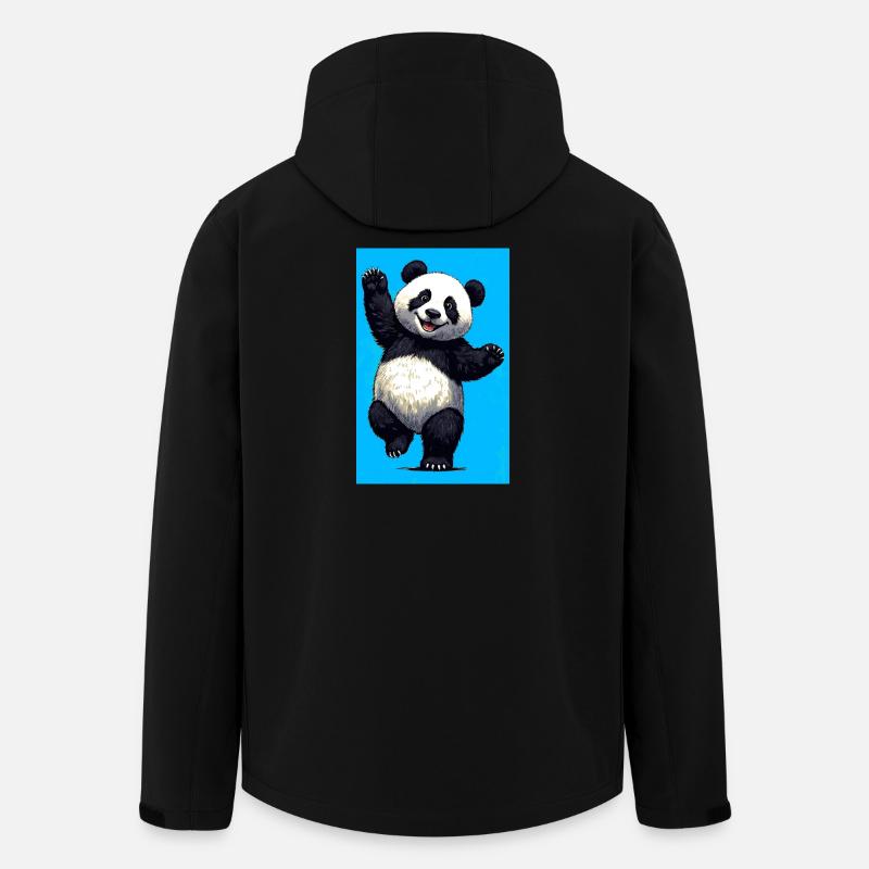 panda - Men’s Recycled Softshell Jacket by Stanley/Stella - black