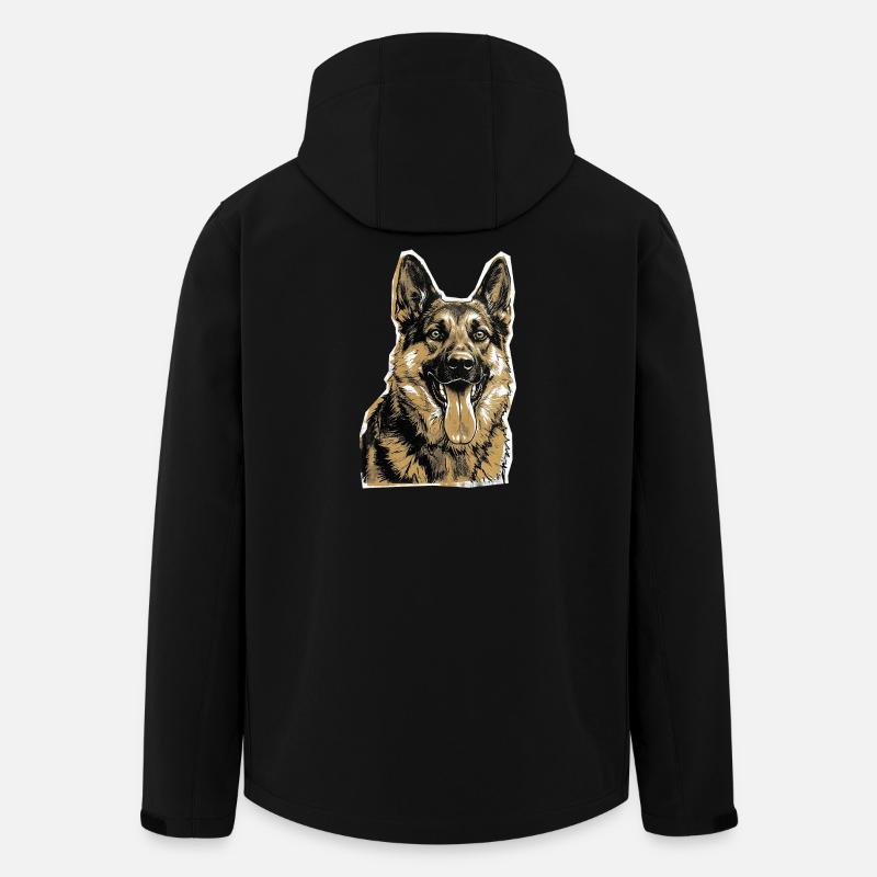 German Shepherd - Men’s Recycled Softshell Jacket by Stanley/Stella - black