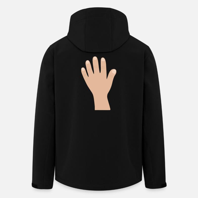 Cartoon Hand Silhouette Tee - Recycelte Männer Softshell-Jacke von Stanley/Stella - Schwarz
