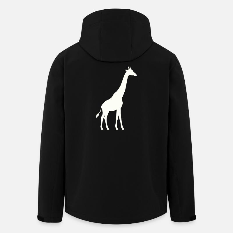 Giraffe Silhouette - Recycelte Männer Softshell-Jacke von Stanley/Stella - Schwarz