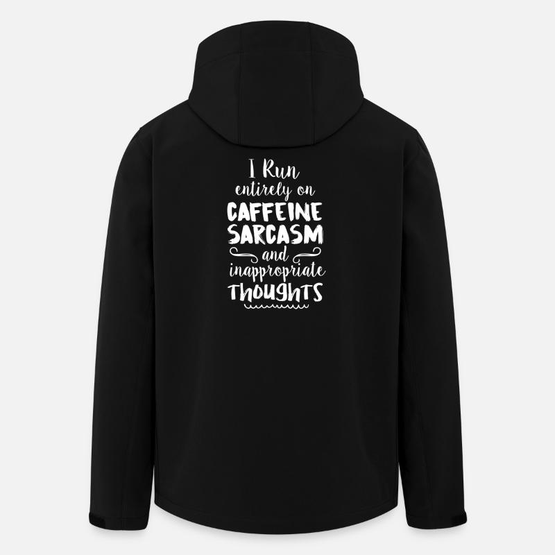 Caffeine Sarcasm Quote Tee - Men’s Recycled Softshell Jacket by Stanley/Stella - black