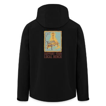 Support Bench - Recycelte Männer Softshell-Jacke von Stanley/Stella - Schwarz - Hinten - AI Model Male 185 light (185cm)
