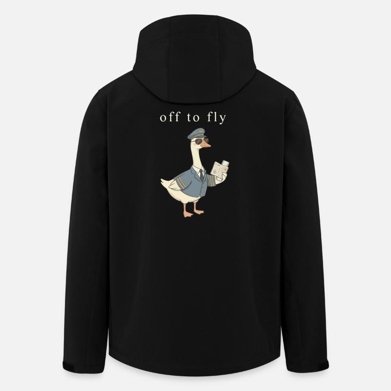 Ente Pilot auf Abflug - Recycelte Männer Softshell-Jacke von Stanley/Stella - Schwarz