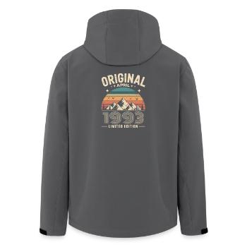 Februar 1993 – Legende der Gipfel und Berge - Recycelte Männer Softshell-Jacke von Stanley/Stella - Schwarz - Hinten - AI Model Male 185 light (185cm)