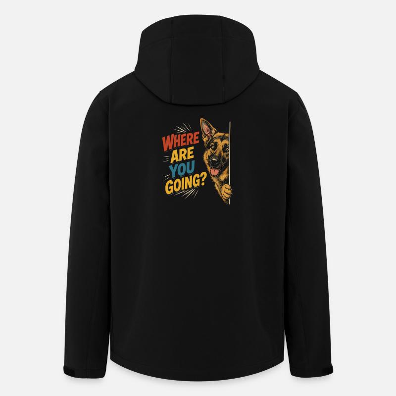 Curious dog, funny look - Men’s Recycled Softshell Jacket by Stanley/Stella - black