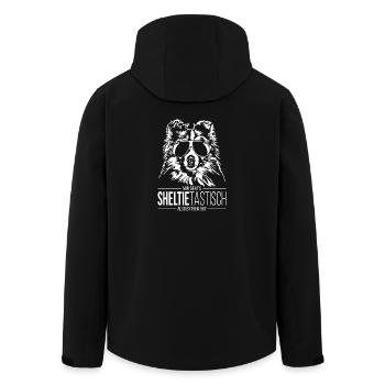 SHELTIETASTISCH Shetland Sheepdog Hundespruch Hund - Recycelte Männer Softshell-Jacke von Stanley/Stella - Schwarz - Hinten - AI Model Male 185 light (185cm)