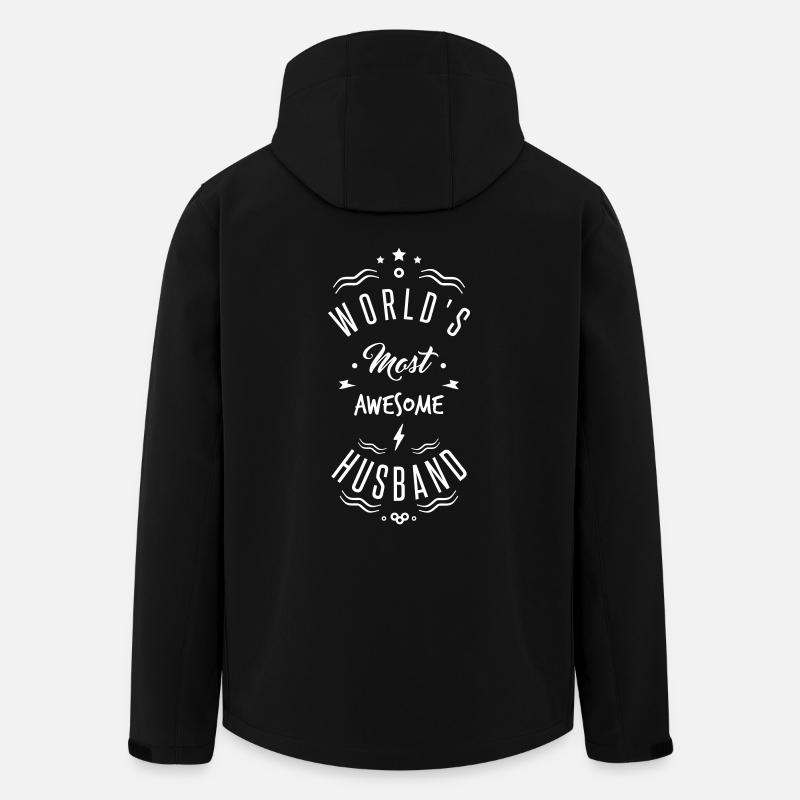 AWESOME HUSBAND - Recycelte Männer Softshell-Jacke von Stanley/Stella - Schwarz