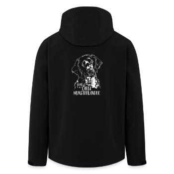 Aimé par un grand chien Munsterlander Talking Dogs - Veste softshell homme en polyester recyclé Stanley/Stella - noir - Dos - AI Model Male 185 light (185cm)