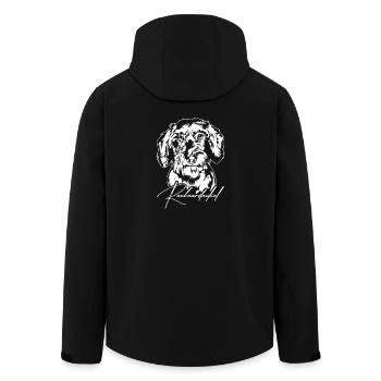 Rauhaardackel Portrait Hunde Hund Wilsigns - Recycelte Männer Softshell-Jacke von Stanley/Stella - Schwarz - Hinten - AI Model Male 185 light (185cm)