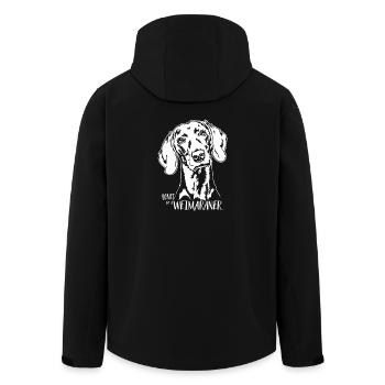 Aimé par un chien de braque de Weimar disant chien Wilsigns - Veste softshell homme en polyester recyclé Stanley/Stella - noir - Dos - AI Model Male 185 light (185cm)