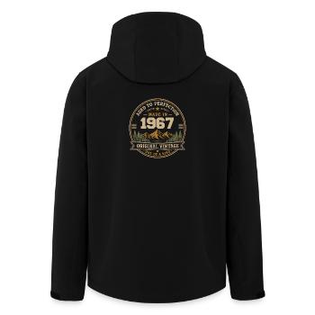 1967 Retro 1967 Vintage 1967 Geschenk 1967 - Recycelte Männer Softshell-Jacke von Stanley/Stella - Schwarz - Hinten - AI Model Male 185 light (185cm)
