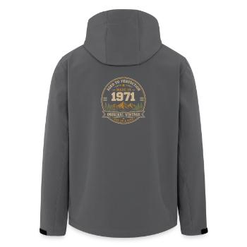 1971 Retro 1971 Vintage 1971 Geschenk 1971 - Recycelte Männer Softshell-Jacke von Stanley/Stella - Schwarz - Hinten - AI Model Male 185 light (185cm)