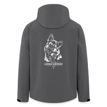 German Shepherd Dad Hunde Hund Wilsigns - Recycelte Männer Softshell-Jacke von Stanley/Stella - Schwarz - Hinten - AI Model Male 185 light (185cm)