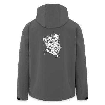 Airedale Terrier Krone Hund Hunde Wilsigns - Recycelte Männer Softshell-Jacke von Stanley/Stella - Schwarz - Hinten - AI Model Male 185 light (185cm)