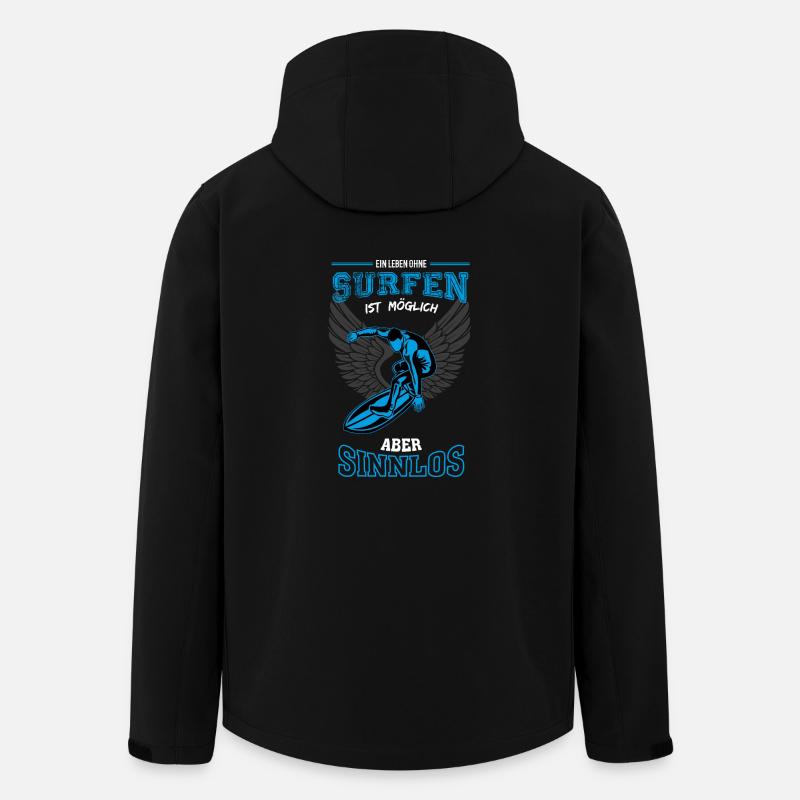 Surfen Leben sinnlos - Geschenk - Recycelte Männer Softshell-Jacke von Stanley/Stella - Schwarz
