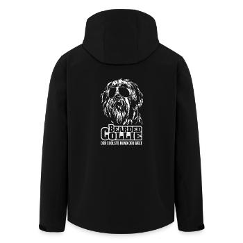 BEARDED COLLIE coolster Hund Hundespruch Wilsigns - Recycelte Männer Softshell-Jacke von Stanley/Stella - Schwarz - Hinten - AI Model Male 185 light (185cm)