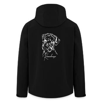 RIESENSCHNAUZER Portrait Hund IGP Wilsigns Hunde - Recycelte Männer Softshell-Jacke von Stanley/Stella - Schwarz - Hinten - AI Model Male 185 light (185cm)