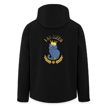 cat - Men’s Recycled Softshell Jacket by Stanley/Stella - black - Back - AI Model Male 185 light (185cm)