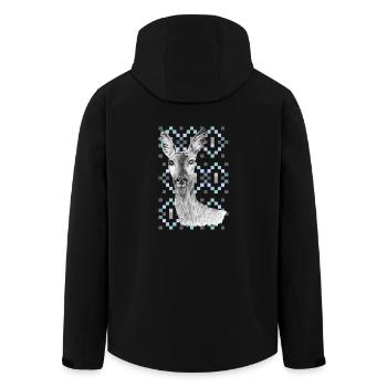 Roe - Men’s Recycled Softshell Jacket by Stanley/Stella - black - Back - AI Model Male 185 light (185cm)