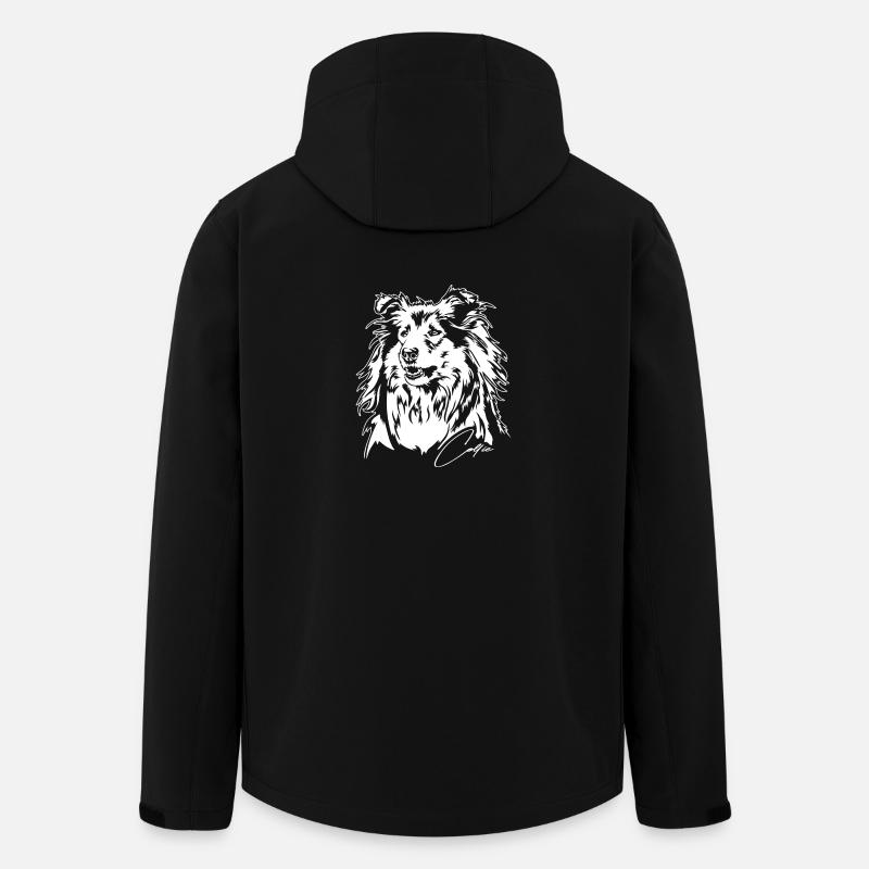 Collie Langhaar Hundeportrait Hunde Hund Wilsigns - Recycelte Männer Softshell-Jacke von Stanley/Stella - Schwarz